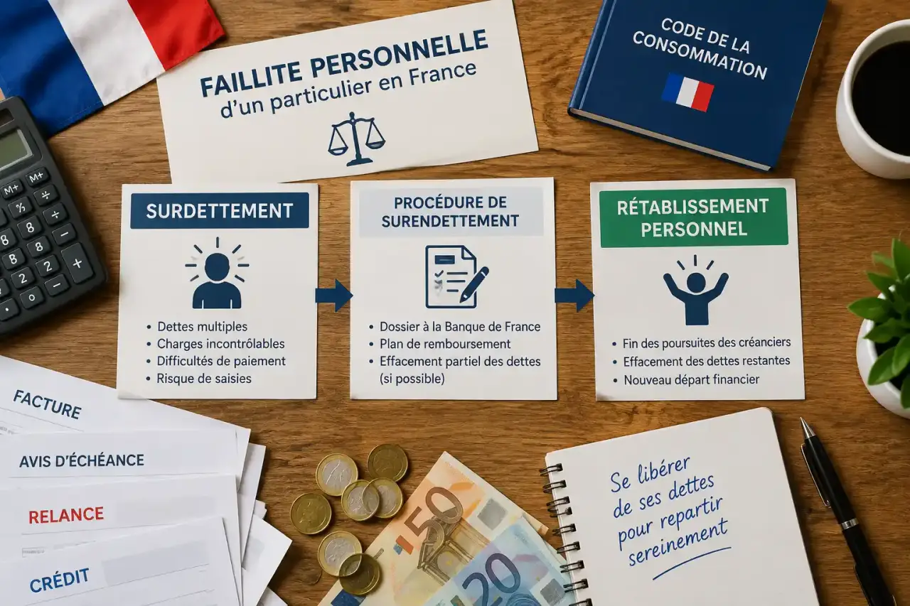 Faillite personnelle d’un particulier en France : le surendettement mène au rétablissement personnel