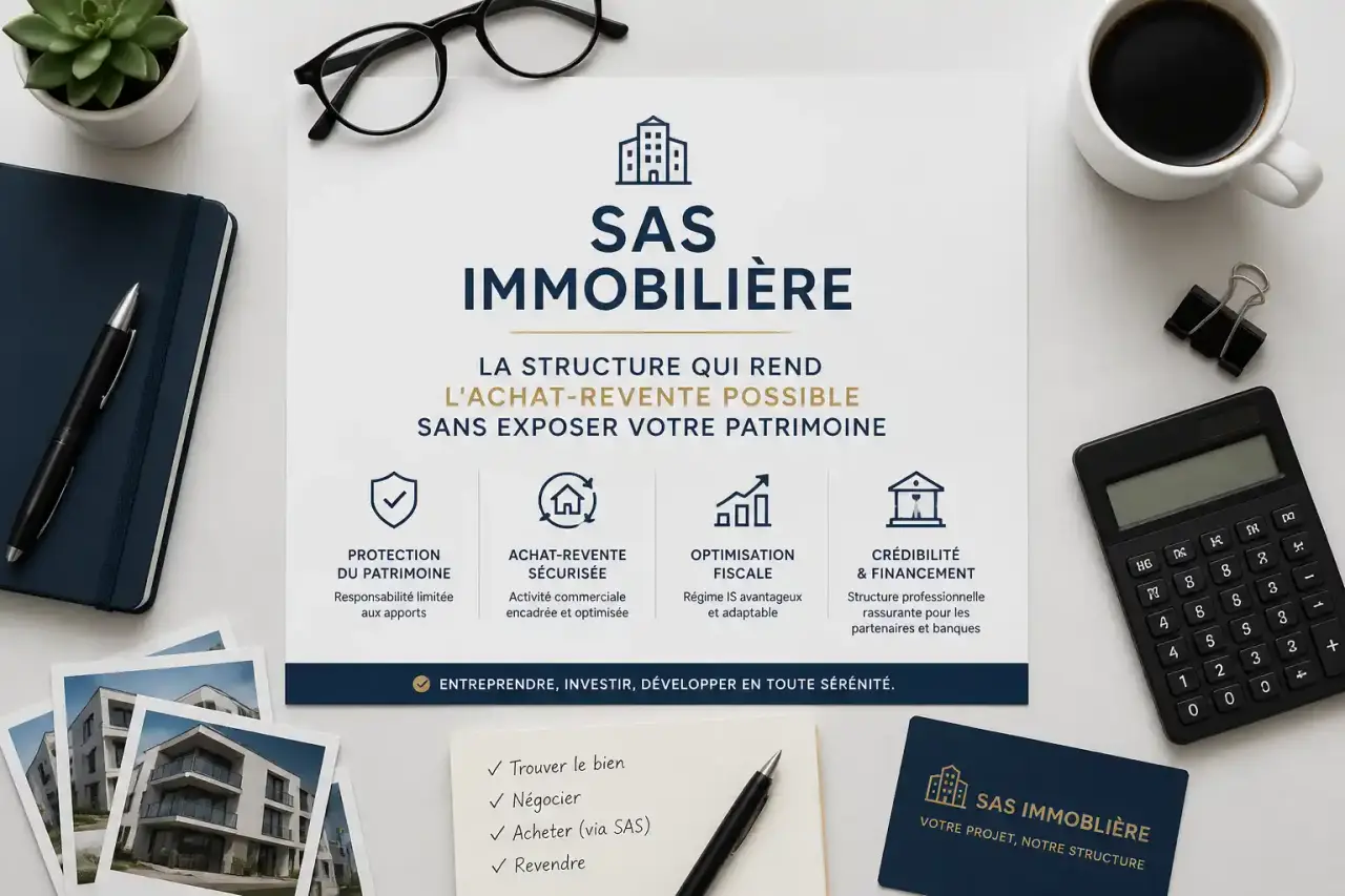 SAS immobilière : la structure qui rend l'achat-revente possible sans exposer votre patrimoine