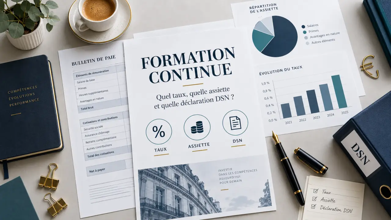 Taxe formation continue : quel taux, quelle assiette et quelle déclaration DSN ?