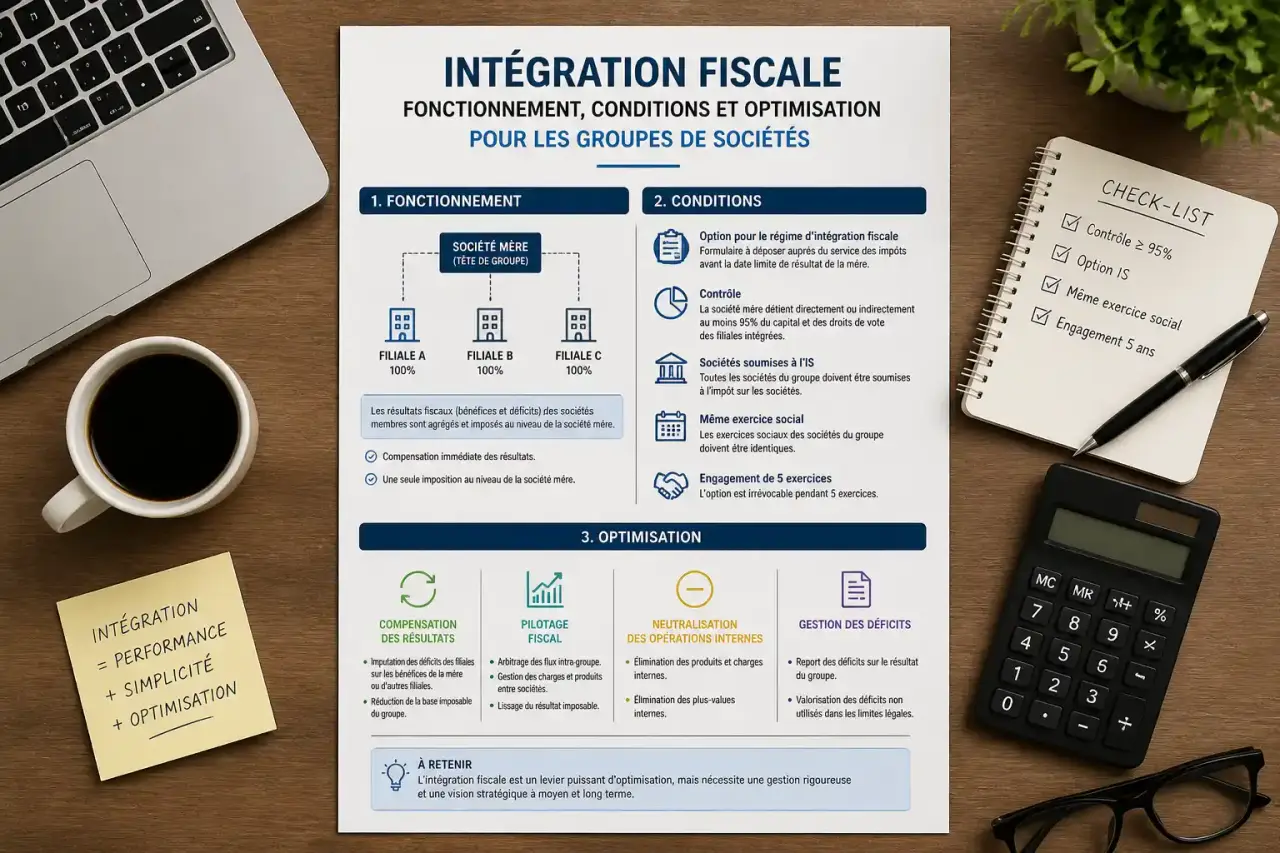 Intégration fiscale : fonctionnement, conditions et optimisation pour les groupes de sociétés