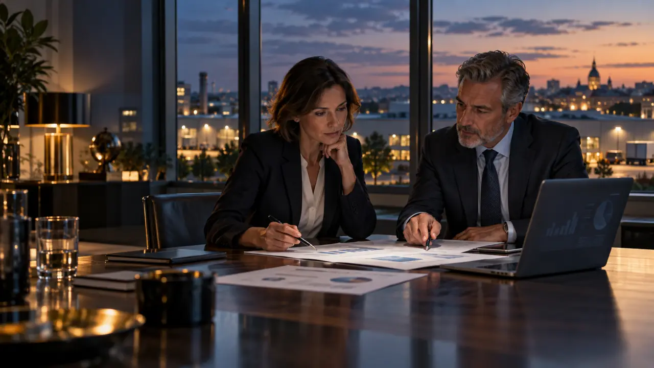Réunion de travail autour de la structuration financière d’un LBO de PME